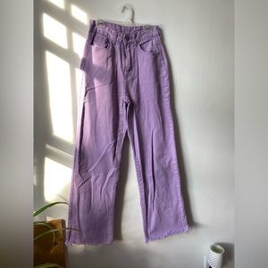 Pantalon lila de shein taille 2